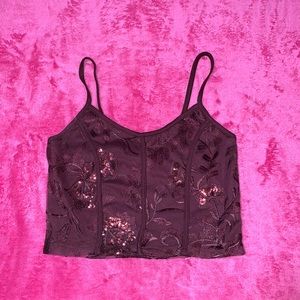 Burgundy crop top
